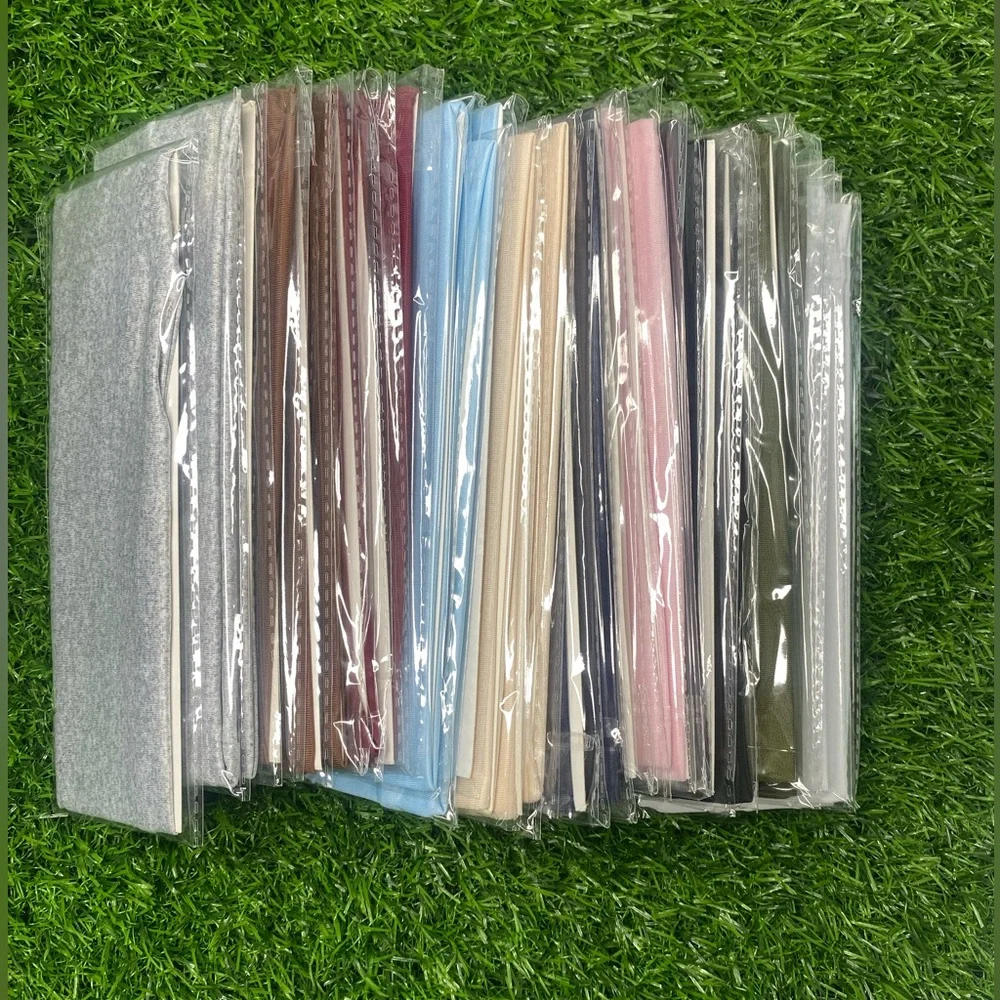 30 Pcs Multicolored Workout Stretchy Cloth Headbands Non Slip Yoga Sports Hair .